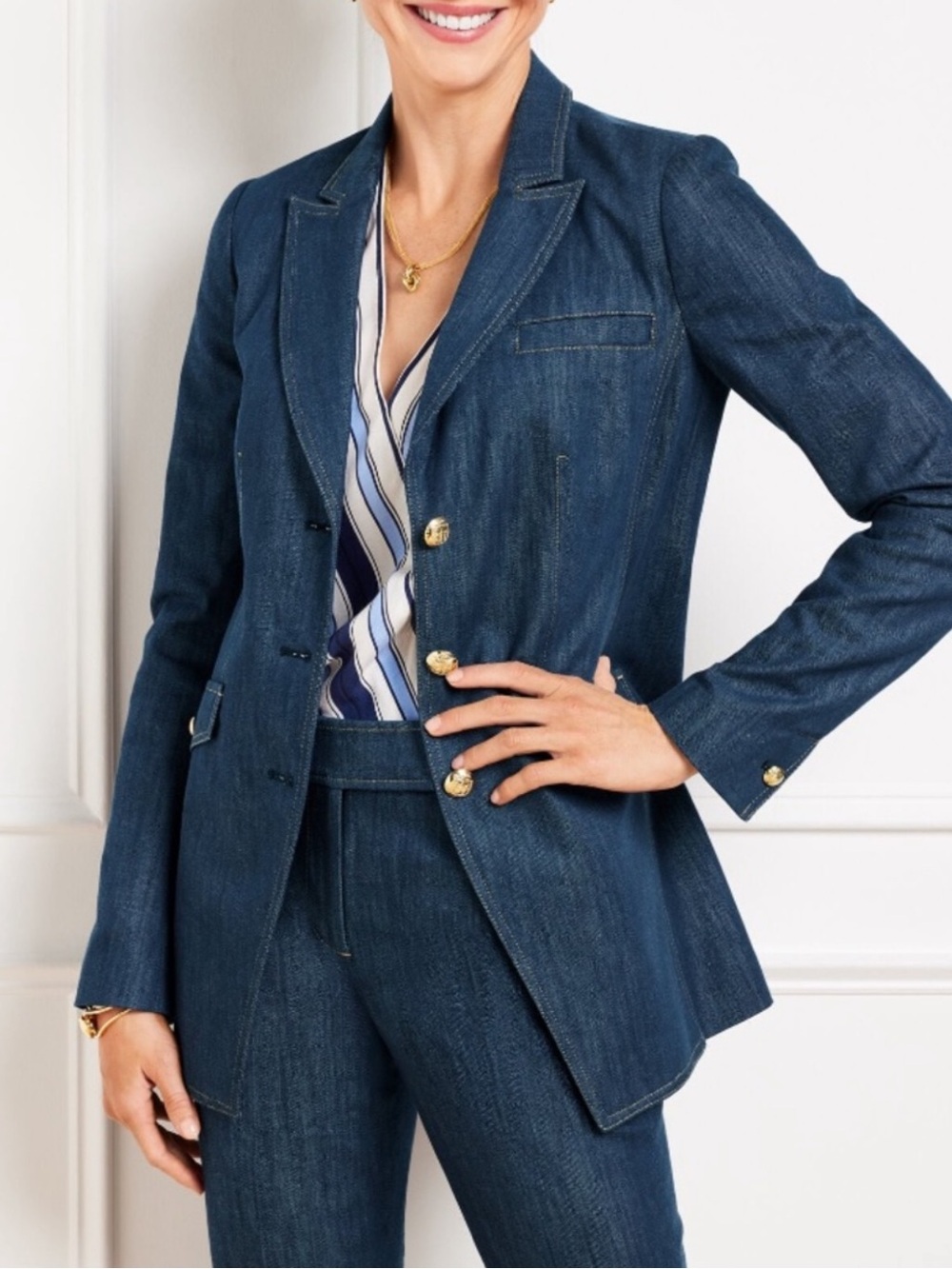 Talbots Refined Denim Blazer